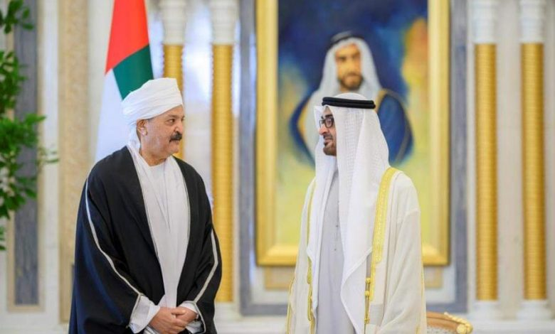 محمد بن زايد والسفير السوداني