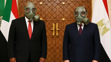 صورة بالذكاء الإصطناعي للبرهان والسيسي