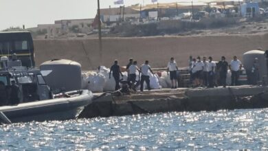 غرق قارب قبالة ساحل لامبيدوزا