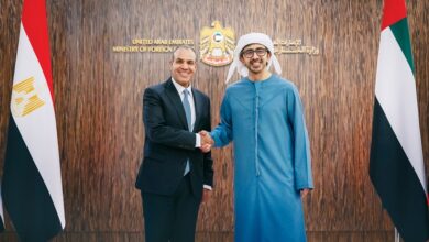 وزير الخارجية المصري بدر عبد العاطي، ونظيره الإماراتي عبد الله بن زايد