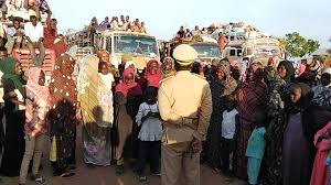 النازحين القادمين من مدينة الدلنج